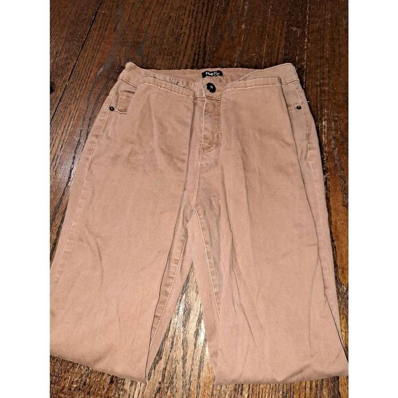 Size 8 Rue 21 Brown Stretch Pants with Pockets and Belt Loops Mid Rise - Picture 3 of 6